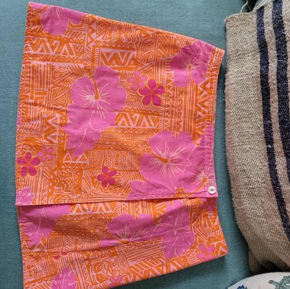 Lilly Pulitzer Pacific Wing Parrot Yellows Pinks Riverside Skirt Sz 4 - Picture 2 of 12